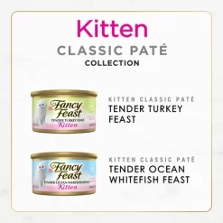Purina Fancy Feast Kitten Classic Paté Variety Pack Turkey & Fish Flavor Wet Cat Food Cans For Kittens - 3oz/12ct -BlueBuffalo Sales Store GUEST d5c6cfab 7e32 4ef7 97b8 a403e4382fe5