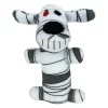 Multipet Loofa Skeleton And Mummy Dog Interactive Plush Toy - White/Black 2pk