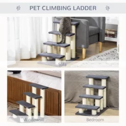 SKYONE Stair-Shaped Cat Tree With Soft Plush Steps & Sisal Scratching Post For Safe Climbing -BlueBuffalo Sales Store GUEST d62ef518 c74d 496e 8ca5 6d7e39dda52f
