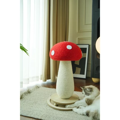 Vertical Cat Tree, Mushroom-shaped Cat Tree, Cat Scratching Post,equipped With A Stable Base And Durable Sisal Rope Cat Scratching Board. 8 Vertical Cat Tree, Mushroom-shaped Cat Tree, Cat Scratching Post,equipped With A Stable Base And Durable Sisal Rope Cat Scratching Board. - Image 8