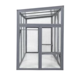 SEVOBAL Pet Crates And Houses Outdoor Wood Cat Enclosure With 3 Platforms Lockable Door Sun Sheet Roof Large Run For Pets, Gray, 70.87"*31.5"*44.3" -BlueBuffalo Sales Store GUEST d6a5e340 7d07 4aff 9ee7 b36c23a89f0f