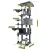 Racxily 84 In Cat Tree Tower With Large Condo Sisal Scratching Post Big Hammock And Top Platform