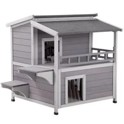 Aivituvin-AIR33 Outdoor Cat House, Indoor Wooden Cat House (Inner Space 10.9 Ft²) -BlueBuffalo Sales Store GUEST d81a4490 860b 42de 9373 d734a73bce91