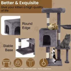 BestMassage Cat Tree 36 Inch Tall Cat Tower For Indoor Cats With Cat Scratching Post Multiple Platforms Cozy Condo And Hanging Toy -BlueBuffalo Sales Store GUEST d866b8d4 9598 472f 8db7 6219d8272045