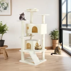 FURNIinspire Pet Tower Multi-Functional Cat Tree House Detachable Cat Climbing Frame, Pet Furniture Cat Accessories, Beige, 19.7"*19.7"*46" 9 FURNIinspire Pet Tower Multi-Functional Cat Tree House Detachable Cat Climbing Frame, Pet Furniture Cat Accessories, Beige, 19.7"*19.7"*46" -BlueBuffalo Sales Store GUEST d8bd0c53 3103 4d1c b607 c6673c0a87bb