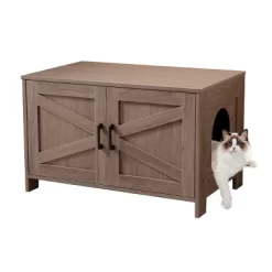 KWPZQEB Cat Litter Box Enclosure, Wooden Cat Washroom Furniture With Barn Door, Hidden Kitty Litter Box Cabinet, Pet House, Fit Most Of Litter Box -BlueBuffalo Sales Store GUEST d9599f7d 98e0 443e a98e 94c49655d134 1
