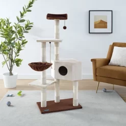 Sam's Pets SAM 54" White Cat Tree