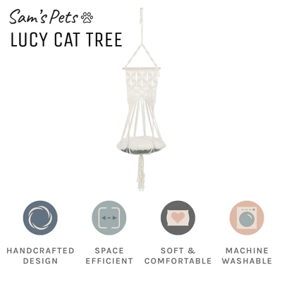 Sam's Pets Lucy Macram White Cat Tree 7 Sam's Pets Lucy Macram White Cat Tree - Image 7
