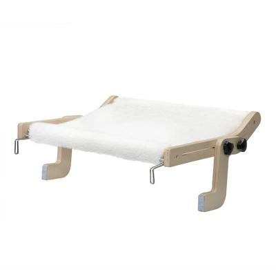 DOMETOUR Cat Window Perch For Indoor Plush Cat Hammock, Window Seat Bed Shelf No Drilling No Suction Cup, Wood Color 4 DOMETOUR Cat Window Perch For Indoor Plush Cat Hammock, Window Seat Bed Shelf No Drilling No Suction Cup, Wood Color - Image 4