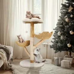 Artloge 2/3Tiers Wooden Cat Climbing Tree Indoor Cat Tree Activity Tower Cozy Kitten Play House With Plush Cushion & Sisal Scratch Post & Dangling Toy -BlueBuffalo Sales Store GUEST da538b20 6591 4a6c 8f8d 5730701cf48f