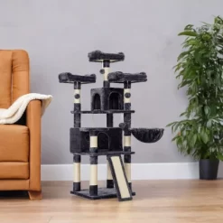 Cat Tree, Large Cat Tower, Cat Condo With Scratching Posts, Board, 2 Caves, 3 Plush Perches, Activity Center, 66.5 Inches -BlueBuffalo Sales Store GUEST dac2d80c 6cd4 475d a41b 263ce43d27d6