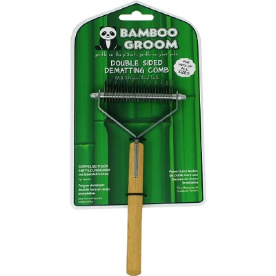 Bamboo Groom Double-Sided Dematting Comb 1 Bamboo Groom Double-Sided Dematting Comb