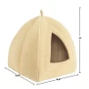 Cat House - Indoor Bed With Removable Foam Cushion - Pet Tent For Puppies, Rabbits, Guinea Pigs, Hedgehogs, And Other Small Animals By PETMAKER (Tan)