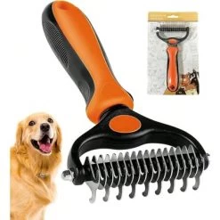 BABYYER 2 In 1 Design Undercoat Rake And Deshedding Tool For Dogs And Cats - Dematting Comb For Long Hair Pets, Grooming Brush To Clear Mats -BlueBuffalo Sales Store GUEST dd294155 36dc 4e33 8ae9 dcfea646456c