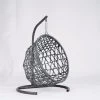 Whisen Rattan Wicker Appearance Cat Egg Chair Hanging Swinging Cat Bed With Cushion For Cats, Small Dogs, And Small Animals