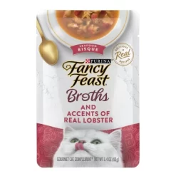 Purina Fancy Feast Seafood Bisque Flavor Broths And Accents Of Real Lobster Lickable Topper Wet Cat Food - 1.4oz -BlueBuffalo Sales Store GUEST ddc2f624 83b1 4594 bfdb 8a856a478b2f