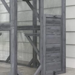 PawHut Catio Outdoor Cat Enclosure, Large Wooden Cat House With 6 Jumping Platforms, Weatherproof Roof, For 1-3 Cats, 59" X 28" X 60", Gray -BlueBuffalo Sales Store GUEST de4ef6ee d90b 4c85 9f3c 94dc53b980d2