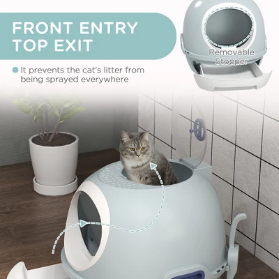 MaseiKar Covered Litter Box, Litter Box With A Lid, Scoop Enclosed Drawer & Skylight For Cats That's Easy To Clean 7 MaseiKar Covered Litter Box, Litter Box With A Lid, Scoop Enclosed Drawer & Skylight For Cats That's Easy To Clean - Image 7
