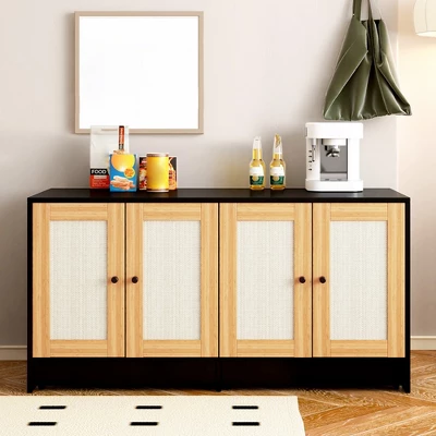 Litter Box Enclosure For 2 Cats, 47" Double Hidden Cat Litter Box Furniture, Large Space Indoor Pet House Crate Furniture With Pull Out Bottom Plate 1 Litter Box Enclosure For 2 Cats, 47" Double Hidden Cat Litter Box Furniture, Large Space Indoor Pet House Crate Furniture With Pull Out Bottom Plate