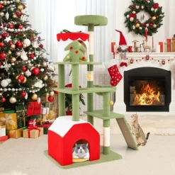 Costway 61" Tall Christmas Cat Tower W/ Sisal Scratching Posts Pet Furniture For Indoor Kittens -BlueBuffalo Sales Store GUEST df5ae2d0 bc3e 4cbe 9ac7 dc41704275fb