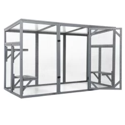 Resenkos Large 3-Level Cat Catio With Lock, Sunroof, & Spacious Run, Outdoor Pet Home, Gray -BlueBuffalo Sales Store GUEST dfe9d3dd 7728 4c3b 8073 0a7df5f37ea8