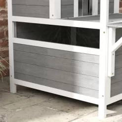 PawHut Outdoor Cat House With Balcony, Feral Cat Shelter With Weatherproof Openable Top, Escape Door, Removable Panel & Floor, For Backyard, Outside -BlueBuffalo Sales Store GUEST e0a5561f cb94 4591 ab2e 7395be2b3ce3