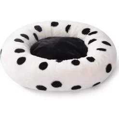 Boersma Donut Cat Bed – Plush Round Washable Pet Bed With Non-Slip Bottom For Indoor Cats, Kittens, Puppies & Small Dogs, Black Dot -BlueBuffalo Sales Store GUEST e0deccb7 2c3f 402c a7c8 e315de41aec2