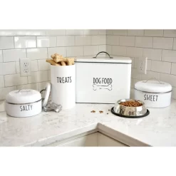 Outshine Co White Farmhouse Cat And Dog Treat Container With 2 Dog Bone Cookie Cutters -BlueBuffalo Sales Store GUEST e0f09c6a 6a2f 4f14 9b7b 149c6d63fabb