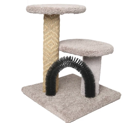 Beatrise Pet Products Kitty Oval Tower With Brush Cat Activity Center - 46" 3 Beatrise Pet Products Kitty Oval Tower With Brush Cat Activity Center - 46" - Image 3