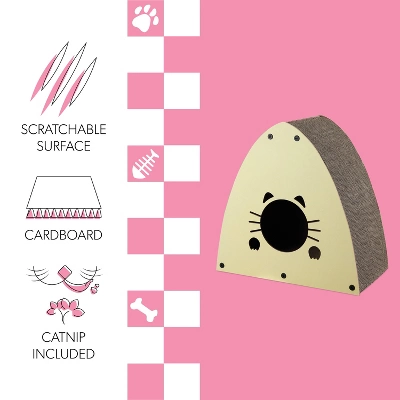 THE LICKER STORE Koko Modern Cardboard Triangle Cat Cave Scratcher With Catnip 2 THE LICKER STORE Koko Modern Cardboard Triangle Cat Cave Scratcher With Catnip - Image 2