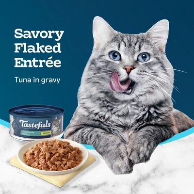 Blue Buffalo Tastefuls Natural Flaked Wet Cat Food With Tuna Entrée In Gravy - 5.5oz 3 Blue Buffalo Tastefuls Natural Flaked Wet Cat Food With Tuna Entrée In Gravy - 5.5oz - Image 3