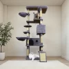 KTMBDW 84.6in Cat Tree Tower Condo Furniture Scratch Post For Kittens Pet House Play