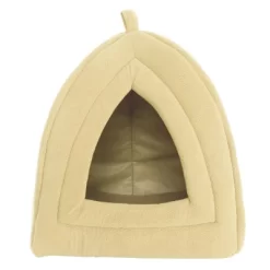 Cat House - Indoor Bed With Removable Foam Cushion - Pet Tent For Puppies, Rabbits, Guinea Pigs, Hedgehogs, And Other Small Animals By PETMAKER (Tan) -BlueBuffalo Sales Store GUEST e2f393ff 662e 4980 9cea 548e582100bd