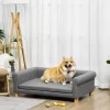 LOVMOR Modern Dog Couch Bed, Pet Sofa For Medium To Large Dogs Or Cats, Elevated Pet Couch Sleeping Bed With Removable Seat Cushion