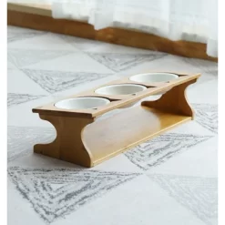 Fairyland™ - Elevated Triple Bamboo Pet Feeder With Ceramic Bowls – Raised Stand For Food & Water -BlueBuffalo Sales Store GUEST e3e9e3c1 b29e 43b4 9eec 874764f59797