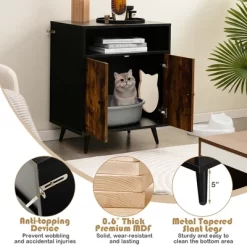 Tangkula Cat Litter Box Enclosure Hidden Cat Washroom Cabinet With Entry Open Compartment 17 Tangkula Cat Litter Box Enclosure Hidden Cat Washroom Cabinet With Entry Open Compartment -BlueBuffalo Sales Store GUEST e4b49fdd 4669 4d6e 8dfd 5b4de2aa82a2