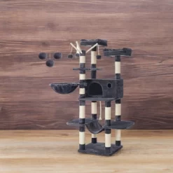 64.6 Inches Large Cat Tree Tower, Tall Cat Activity Center With Hammock, Basket, And Removable Fur Ball Sticks, Cat Condo Cat Houses For Indoor Cats 11 64.6 Inches Large Cat Tree Tower, Tall Cat Activity Center With Hammock, Basket, And Removable Fur Ball Sticks, Cat Condo Cat Houses For Indoor Cats -BlueBuffalo Sales Store GUEST e4f9122b 2e67 410d aa50 f1ad77dff83d