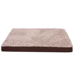 FurHaven Two-Tone Faux Fur & Suede Deluxe Cooling Gel Top Dog Bed