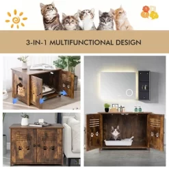 Tangkula Little Cat Box Enclosure Nightstand Cat House W/ Double Doors -BlueBuffalo Sales Store GUEST e57aeb33 5c76 4c28 990a 28798d004fa0