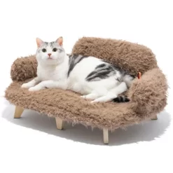 Boersma Elevated Cat Bed – Wooden Pet Sofa With Washable Cover For Cats & Small To Medium Dogs, Modern Indoor Pet Furniture -BlueBuffalo Sales Store GUEST e58310ef 6ff0 44a3 8f16 a062ea928f86