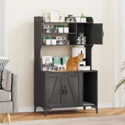 Hidden Cat Litter Box Furniture With Storage Shelves & Doors, Large Cat Washroom Cabinet 16 Hidden Cat Litter Box Furniture With Storage Shelves & Doors, Large Cat Washroom Cabinet -BlueBuffalo Sales Store GUEST e7472e7b 0342 4026 9194 4ef5c2551f9f