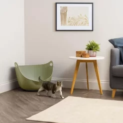 IRIS USA Cat Litter Box With High Walls And Handles, Made With Flexible Plastic, Sage Green -BlueBuffalo Sales Store GUEST e7506593 7a42 4e49 980a ab3fcbf32287