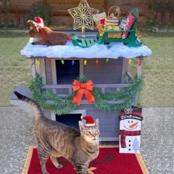 Aivituvin-AIR33 Outdoor Cat House, Indoor Wooden Cat House (Inner Space 10.9 Ft²) -BlueBuffalo Sales Store GUEST e7d15fbe a6a9 4668 80ca 10c57d4b4774