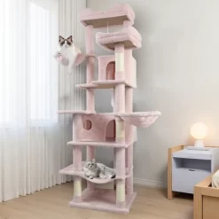 68 Inches Cat Tree Tower Multi-Level Durable Cat Scratching Post Space Saving Cat Condo Pet Play House For Indoor Cats PINK 9 68 Inches Cat Tree Tower Multi-Level Durable Cat Scratching Post Space Saving Cat Condo Pet Play House For Indoor Cats PINK -BlueBuffalo Sales Store GUEST e88ae488 b595 4b5d 982d f075d16a9afd