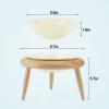 Unique Bargains Elevated Cat Bowl Beige 1 Set