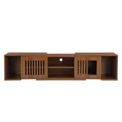 Gulches Walnut Mid-Century Modern Pet Friendly TV Stand With Extendable Table -BlueBuffalo Sales Store GUEST eb1f2219 38f8 4e27 bd53 e6d0c7ed2f47