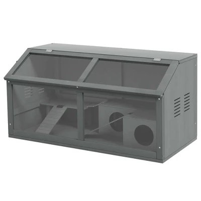 Resenkos Rat Cage Hamster Cage Small Animal Playhouse For Gerbils With Suspension Bridge, Ladders Gray 11 Resenkos Rat Cage Hamster Cage Small Animal Playhouse For Gerbils With Suspension Bridge, Ladders Gray - Image 11