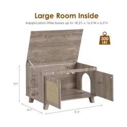 FURNIinspire Pet Crates And Houses, Hidden Cat Crates With Storage Removable Scratcher, Modern Pet Crates For Home, Gray, 31.5"*19.7"*19.7" -BlueBuffalo Sales Store GUEST eb5ec4b2 6e90 44f0 ac65 af1bf2acc3d5