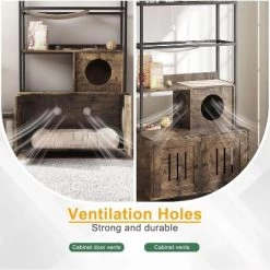 Acekool Metal Frame Cat Litter Box Enclosure With Storage Shelf And Play Features, Retro Brown 12 Acekool Metal Frame Cat Litter Box Enclosure With Storage Shelf And Play Features, Retro Brown -BlueBuffalo Sales Store GUEST eb79a1d7 3b85 4d2e a7b1 ce03ed991aa0