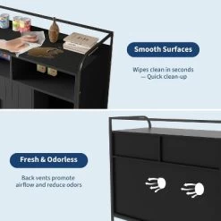 Cat Litter Box Enclosure With Barn Door - Hidden Litter Box Furniture Cabinet White/Black Dog Proof -BlueBuffalo Sales Store GUEST ebbbc2f6 cda1 465b 89fb 98f53df5905f